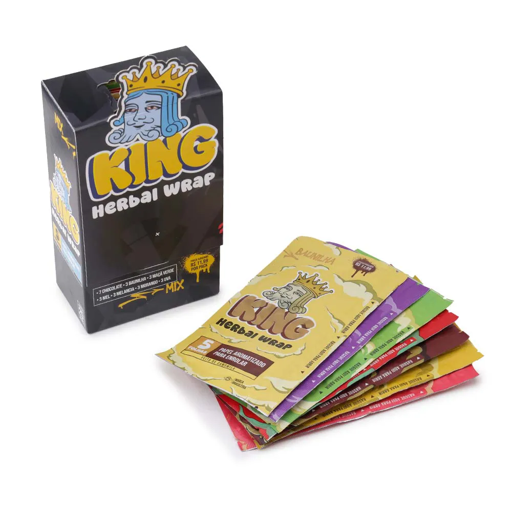 Blunt King Herbal Mix Sabores Variados (Sem Tabaco) - Caixa com 25